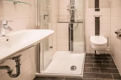 Ein Badezimmer in der Unterkunft 