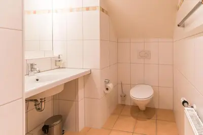Ein Badezimmer in der Unterkunft 