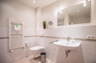 Ein Badezimmer in der Unterkunft 