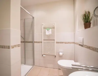 Ein Badezimmer in der Unterkunft 