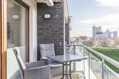Ein Balkon oder eine Terrasse in der Unterkunft 