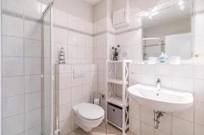 Ein Badezimmer in der Unterkunft 