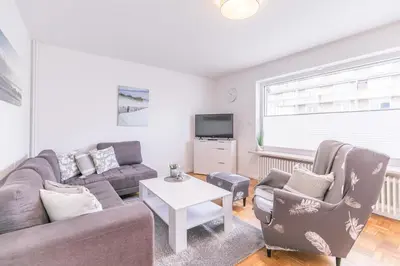 Ein Sitzbereich in der Unterkunft Haus im Törn Haus im Törn, Whg 2