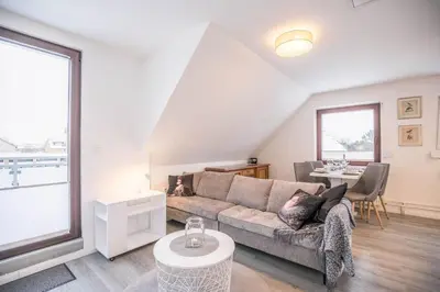 Ein Sitzbereich in der Unterkunft Haus im Törn Haus im Törn, Whg 3