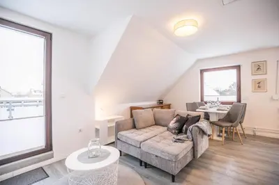 Ein Sitzbereich in der Unterkunft Haus im Törn Haus im Törn, Whg 3