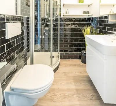 Ein Badezimmer in der Unterkunft 