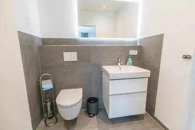 Ein Badezimmer in der Unterkunft 