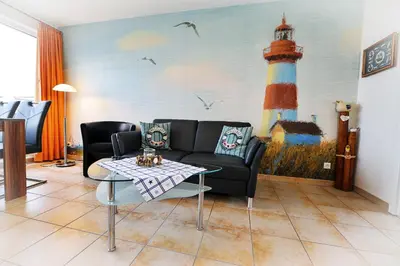 Ein Sitzbereich in der Unterkunft Haus am Waldbad AW25