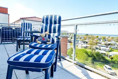 Ein Balkon oder eine Terrasse in der Unterkunft Haus am Waldbad AW26