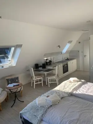 Küche/Küchenzeile in der Unterkunft Haus Kaiser Appartement 6 Deichglück