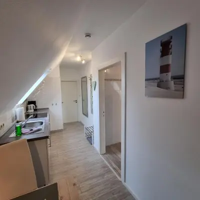 Küche/Küchenzeile in der Unterkunft Haus Kaiser Appartement 5 Deichseele