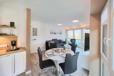 Küche/Küchenzeile in der Unterkunft Nordseestern