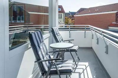 Ein Balkon oder eine Terrasse in der Unterkunft Hanseatic 101