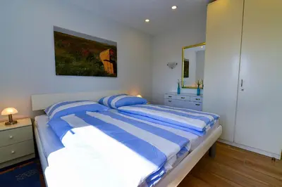 Ein Bett oder Betten in einem Zimmer der Unterkunft Am Sahlenburger Strand AS19