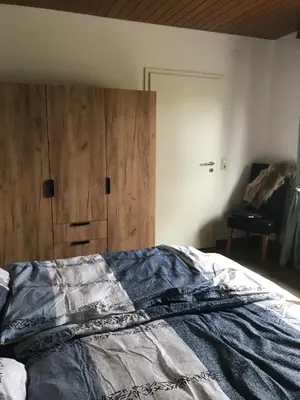 Ein Bett oder Betten in einem Zimmer der Unterkunft Ferienhaus am Heringskoop