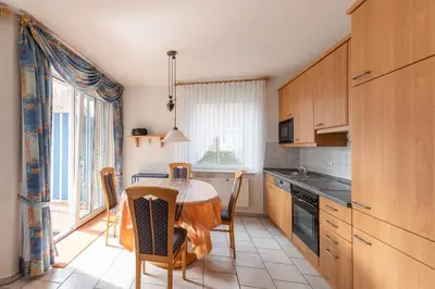 Küche/Küchenzeile in der Unterkunft Haus Meeresrauschen, Whg 1