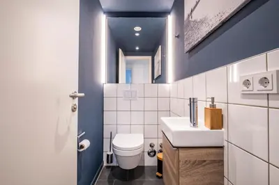 Ein Badezimmer in der Unterkunft 5 Sterne Penthouse Strandsuite
