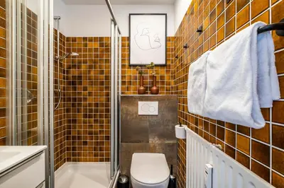 Ein Badezimmer in der Unterkunft Haus Viktoriastraße Viktoriastraße 38