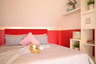 Ein Bett oder Betten in einem Zimmer der Unterkunft Ferienwohnung Helgoland