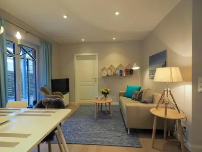 TV/Unterhaltungsangebot in der Unterkunft Strandpalais Apartment Landgang