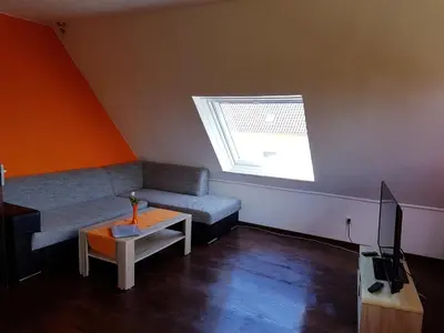 Ein Sitzbereich in der Unterkunft Kleine Nixe Seestern