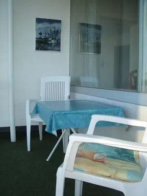 Ein Sitzbereich in der Unterkunft Seehütte Ferienwohnung 604