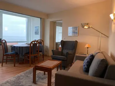 Ein Sitzbereich in der Unterkunft Seehütte Ferienwohnung 604