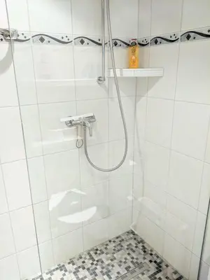 Ein Badezimmer in der Unterkunft Seehütte Ferienwohnung 507