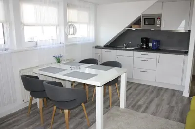 Küche/Küchenzeile in der Unterkunft Nordseedüne, Ferienwohnung 9