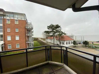 Ein Balkon oder eine Terrasse in der Unterkunft Meeresbrandung, Ferienwohnung 29