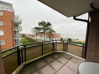 Ein Balkon oder eine Terrasse in der Unterkunft Meeresbrandung, Ferienwohnung 29