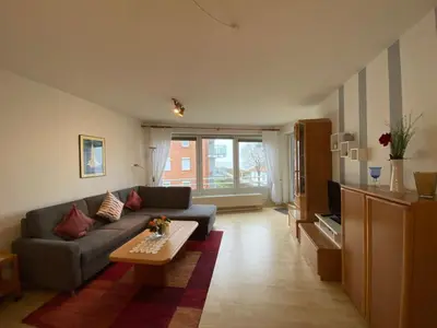 Ein Sitzbereich in der Unterkunft Meeresbrandung, Ferienwohnung 29