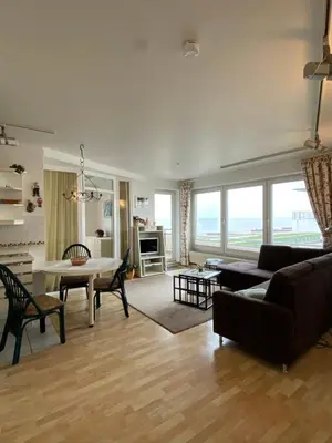 Ein Sitzbereich in der Unterkunft Meeresbrandung, Ferienwohnung 26