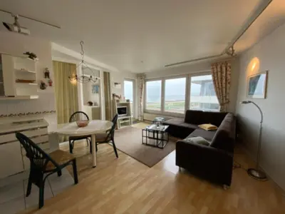 Ein Sitzbereich in der Unterkunft Meeresbrandung, Ferienwohnung 26