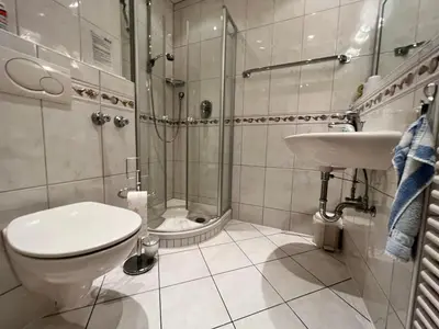 Ein Badezimmer in der Unterkunft Am Grooten Steen 1, Ferienwohnung 5