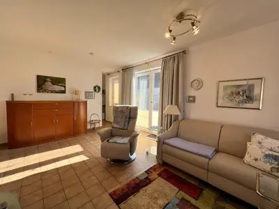 Ein Sitzbereich in der Unterkunft Am Grooten Steen 1, Ferienwohnung 5