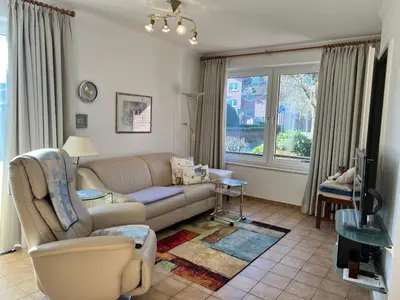 Ein Sitzbereich in der Unterkunft Am Grooten Steen 1, Ferienwohnung 5