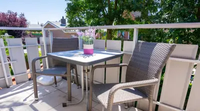 Ein Balkon oder eine Terrasse in der Unterkunft Wattnett