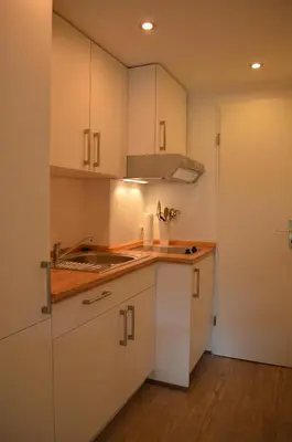 Küche/Küchenzeile in der Unterkunft Hus Willem Wohnung II 10
