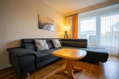 Ein Sitzbereich in der Unterkunft Hus Willem Wohnung II 12