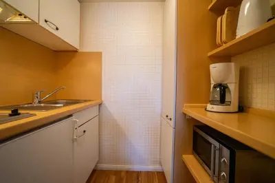 Küche/Küchenzeile in der Unterkunft Hus Willem Wohnung II 12