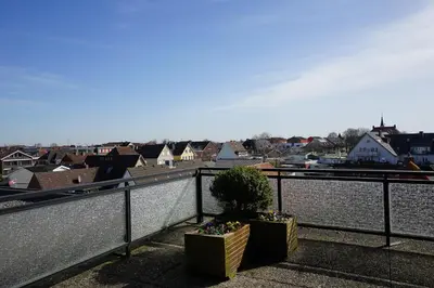 Ein allgemeiner Blick auf Büsum oder ein Stadtblick von der Ferienwohnung aus