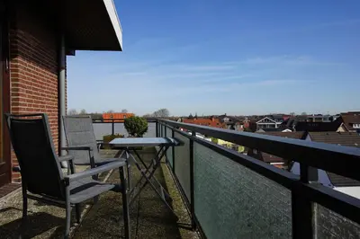 Ein Balkon oder eine Terrasse in der Unterkunft Viktoriastraße 5 Jochim 840