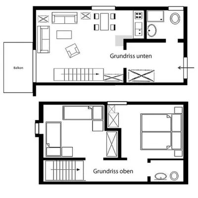 Grundriss der Unterkunft Seemeile 3 1