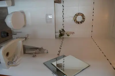 Ein Badezimmer in der Unterkunft Büsumer Hochhaus Wohnung Jacqueline