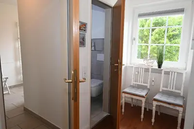 Grundriss der Unterkunft Wohnung Pauline mit Strandkorb am Deich