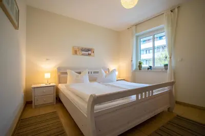 Ein Bett oder Betten in einem Zimmer der Unterkunft Seehafen 1 3
