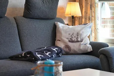 Ein Sitzbereich in der Unterkunft Nordseemomente