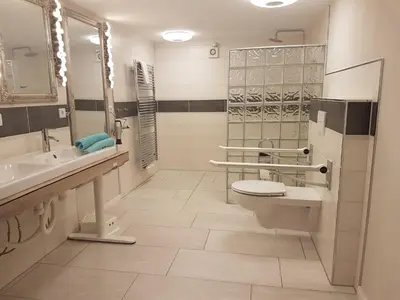 Ein Badezimmer in der Unterkunft Villa Hafenzeit