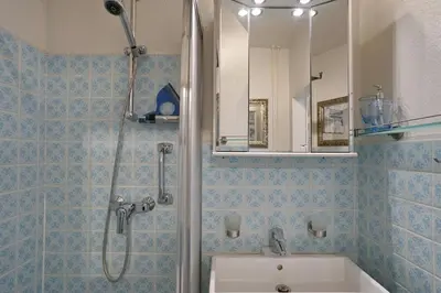 Ein Badezimmer in der Unterkunft Petersen